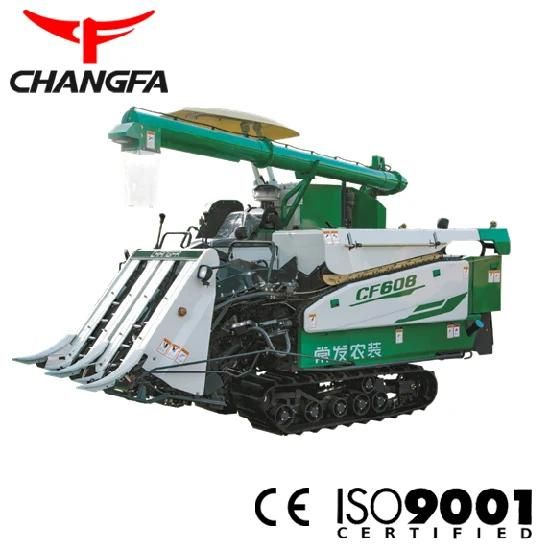 Rice Wheat Corn Seed Track Type Combine Wheeled Harvester Machine with Creeper