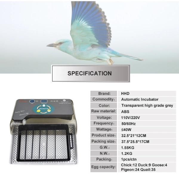 Hhd High Quality Competitive Price 12 Egg Incubator for Sale in Spain