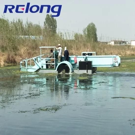 River Cleaning Machine/Water Harvester Vessel to Collect The Floating Mowing Boat Aquatic ...