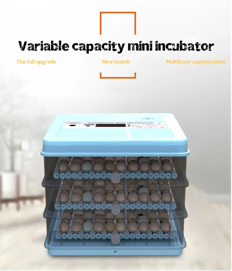280 Eggs Incubator Fully Automatic Mini Incubators Hatching Dual Power Supply Farm Machinery
