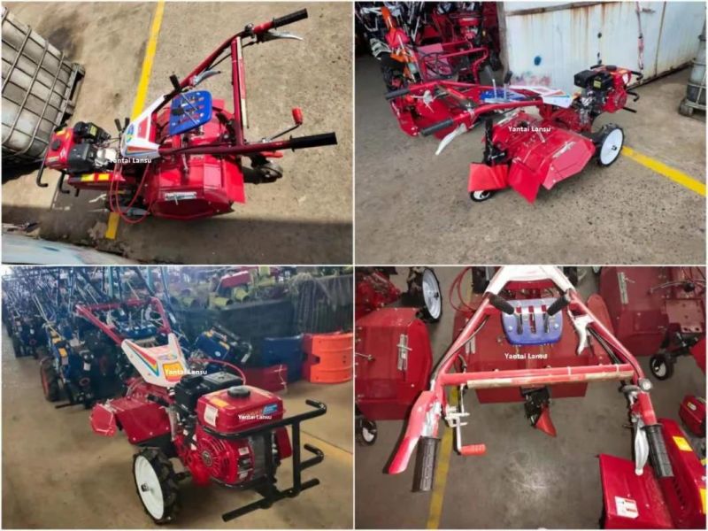CE SGS Proved Factory 6.5HP Gasoline/ Diesel Mini Power Tiller for Farm and Garden with Cheapest Price Factory Farm and Garden Cultivator with Ditcher Trencher