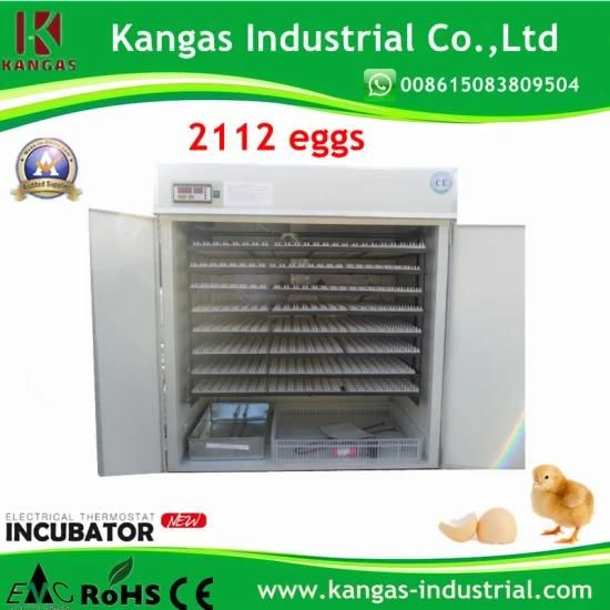 CE Certified 98% Hatching Rate Automatic Egg Incubators for 2000 Chicken Eggs (KP-16)