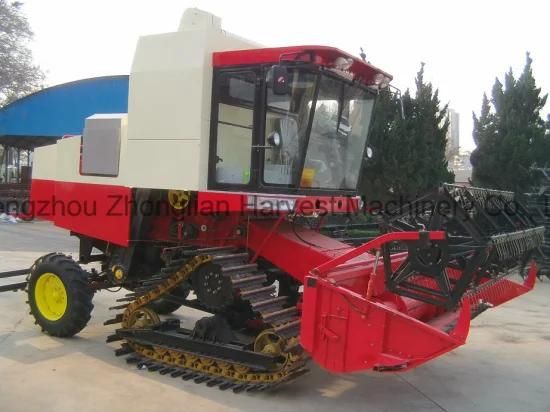 Big Crawler Type Rice Harvester Machine with Big Grain Tank