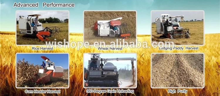 Wishope 360-Degree Kubota Similar Grain Wheat Rice Combine Harvester Agricultural Machinery with Selling Cheap Price