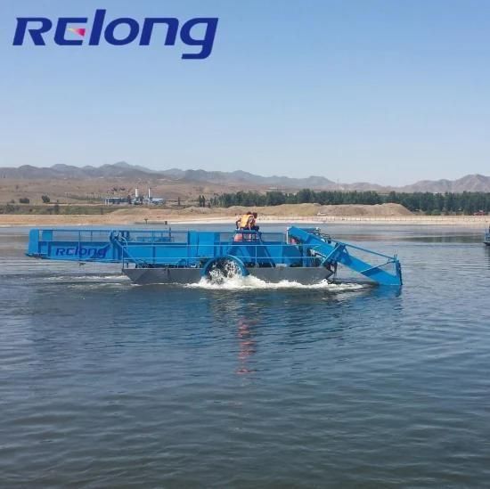 Small Scale Aquatic Weed Cutting Machine Price of River Weed Harvester