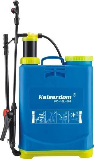 16L Manual Backpack Plastic Pressure Hand Agricultural Sprayer (KD-16L-002)