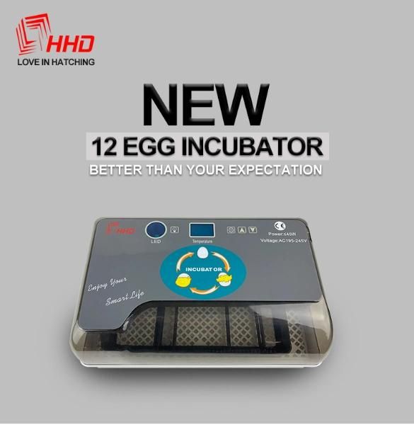 Hhd Cheap Price New Design 12 Egg Incubator Hatching Machine for Sale in Spain
