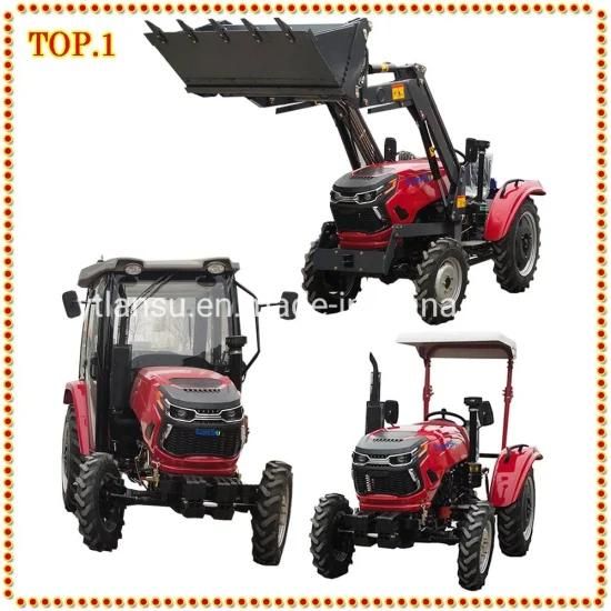 4WD Tractor with Front End Shovel Loader 55HP Small Garden Wheel Loader