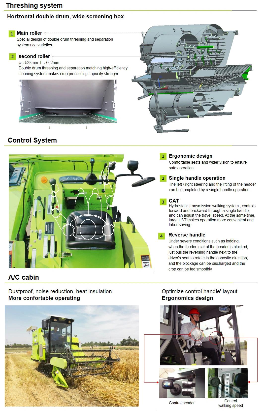 Farm Machinery Zoomlion Rice Combine Harvester Agricultural Machinery