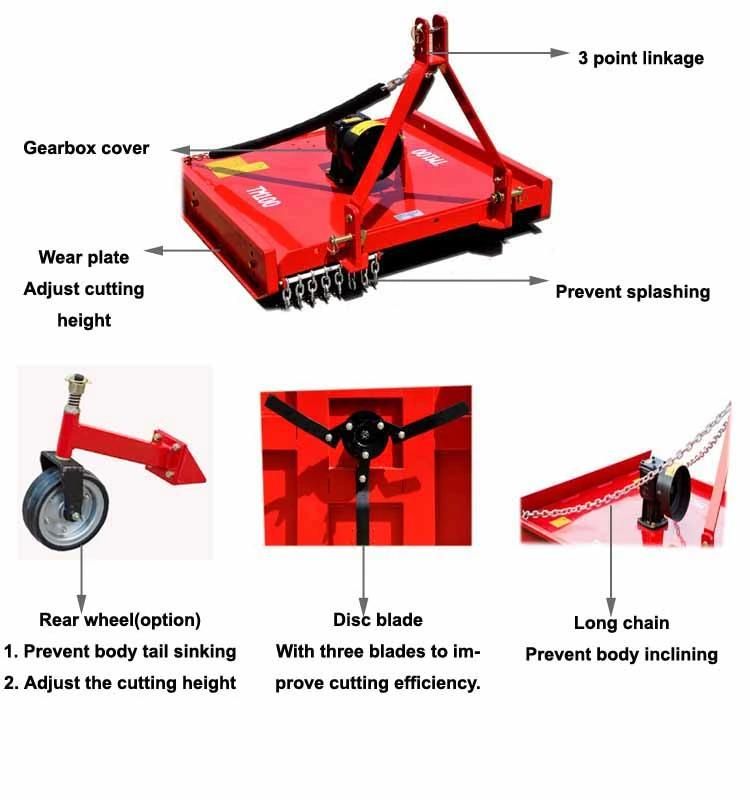 Agricultural Tractor Driven Three Point Bush Cutter Lawn Mower (TM100)