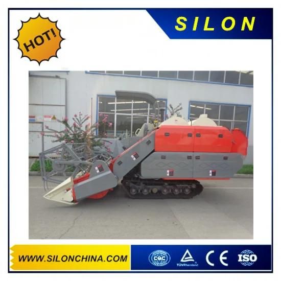 4lz-2.0d Double Thresher Rice Combine Harvester with Rubber Track