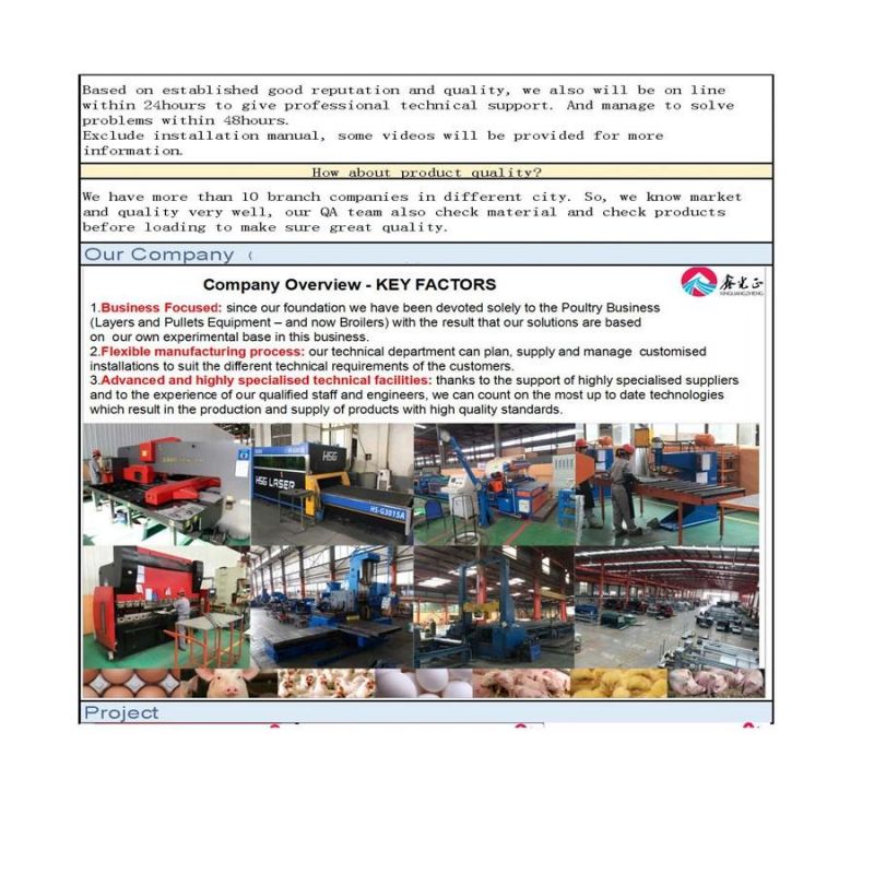 Broilerequipment on The Plastic Floor and Automatic Clean Manure