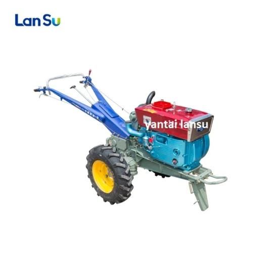 Low Price 2 Wheel Hand Held Diesel Mini Farming Walking Tractor