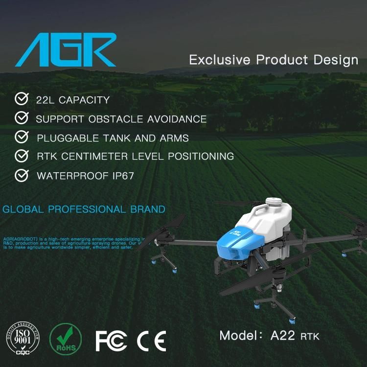 22L Big Capacity Plant Protection Agriculture Pestiside Drone for Farmers Use