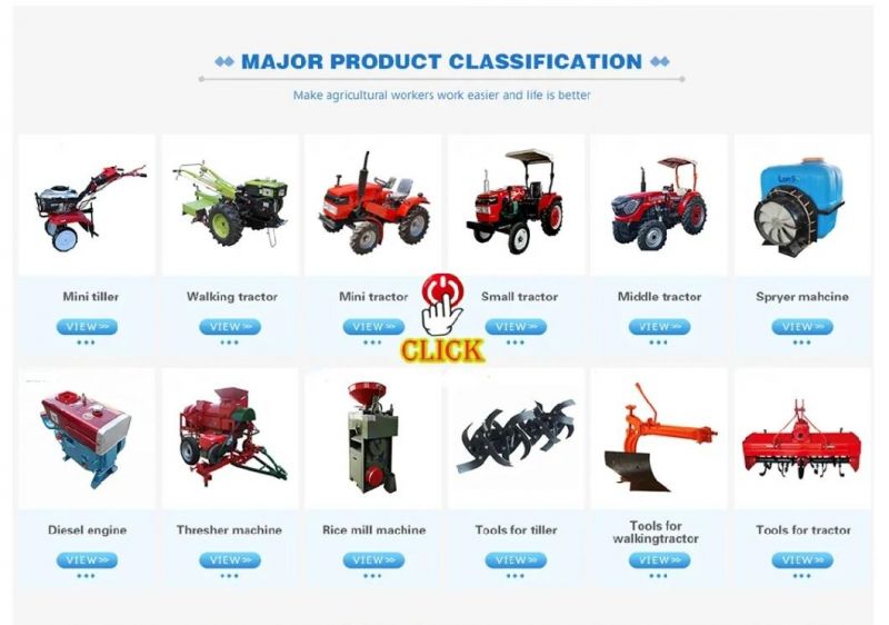 New Hot 4 Wheel Farm Tractor Walking Tractor Paddy Lawn Big Garden Walking Diesel Agricultural Machinery Power Tiller