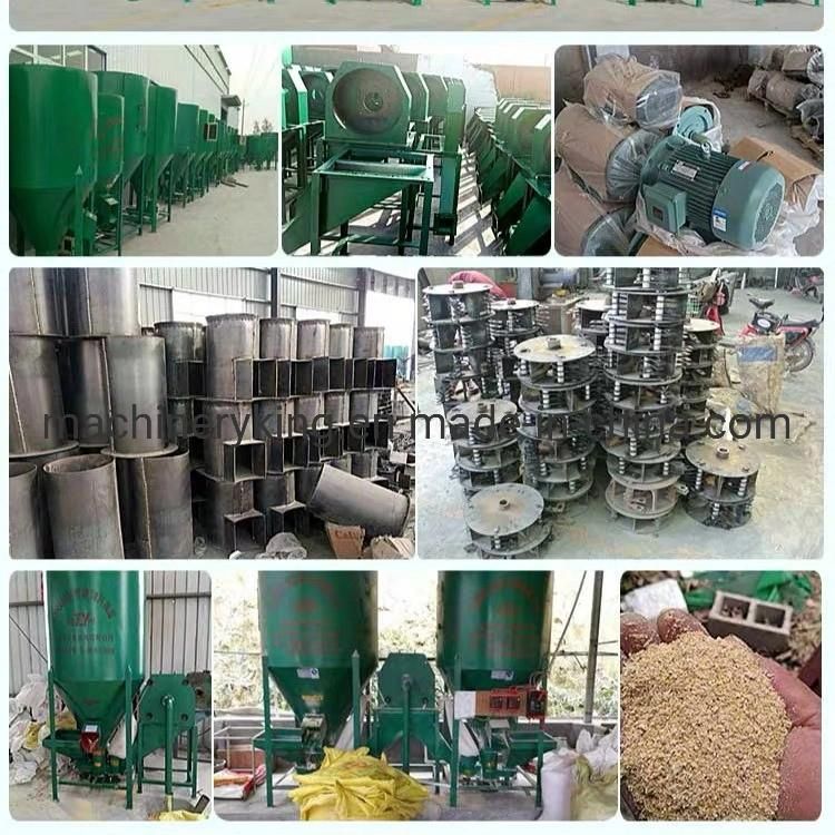 2000kgH Combined Corn Grain Crusher Vertical Poultry Feed Mixer Grinder Machine