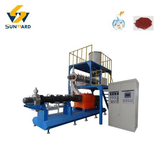 Floating Puffed Aquaculture Fish Pellet Feeds Extrusion Machine Production Line for Fish ...