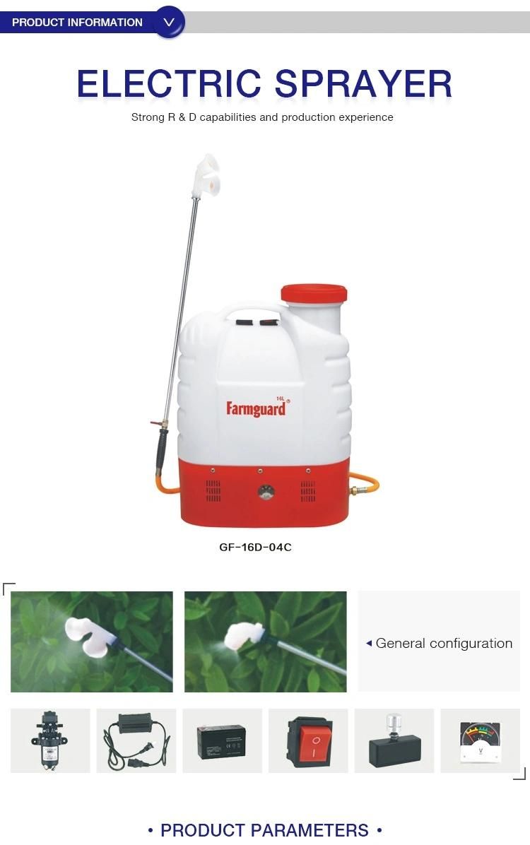 16L Ce Approved Electric/Battery Agricultural Knapsack/Backpack Sprayer (GF-16D-04C)