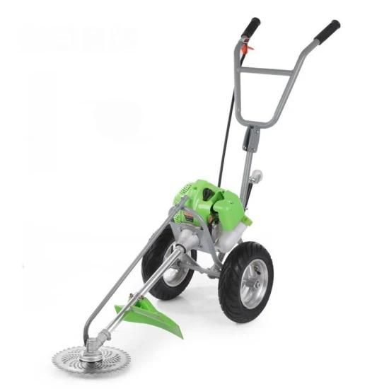 Double Hand-Pushed Brush Cutter Scythe Mower Lawn Mower, Hand-Pushed Trimmer, Grass Cutter