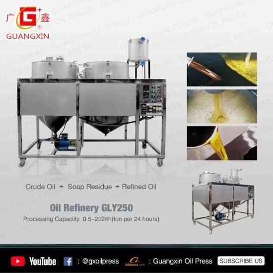 Energy Saving Small Oil Refinery Palm Oil Process Machinery Edible Oil Refining Machine