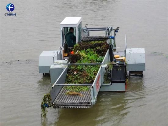 Et Machinery Automatic Aquatic Garbage Weed Trash Skimmer Harvester
