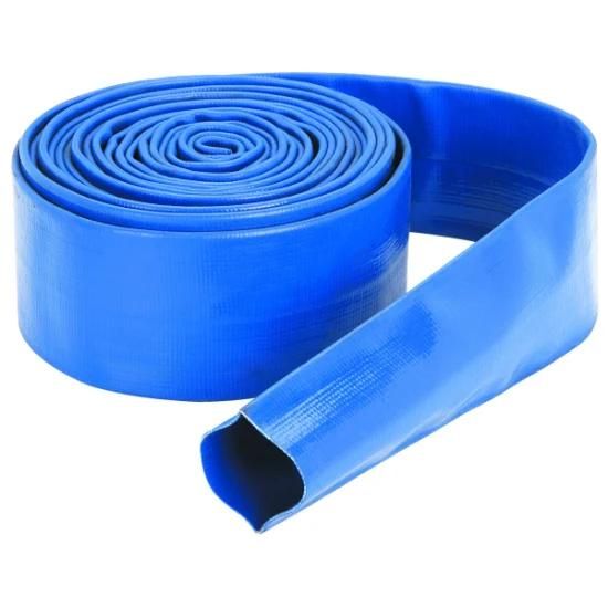 Blue Flexible PVC Lay Flat Pipe/ PVC Layflat Discharge Hose