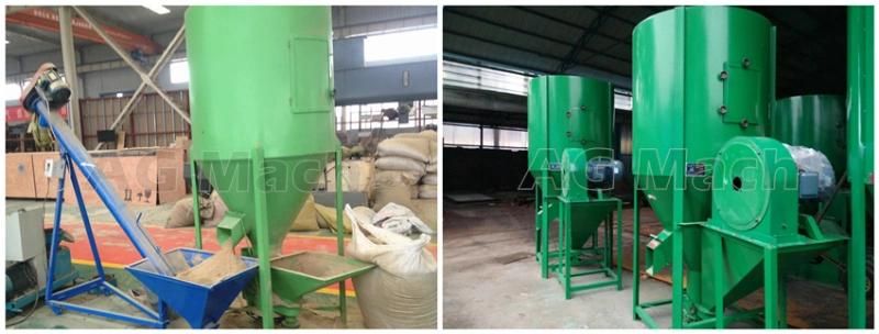 1000kg Animal Feed Processing Crusher Mixer for Small Feed Mill