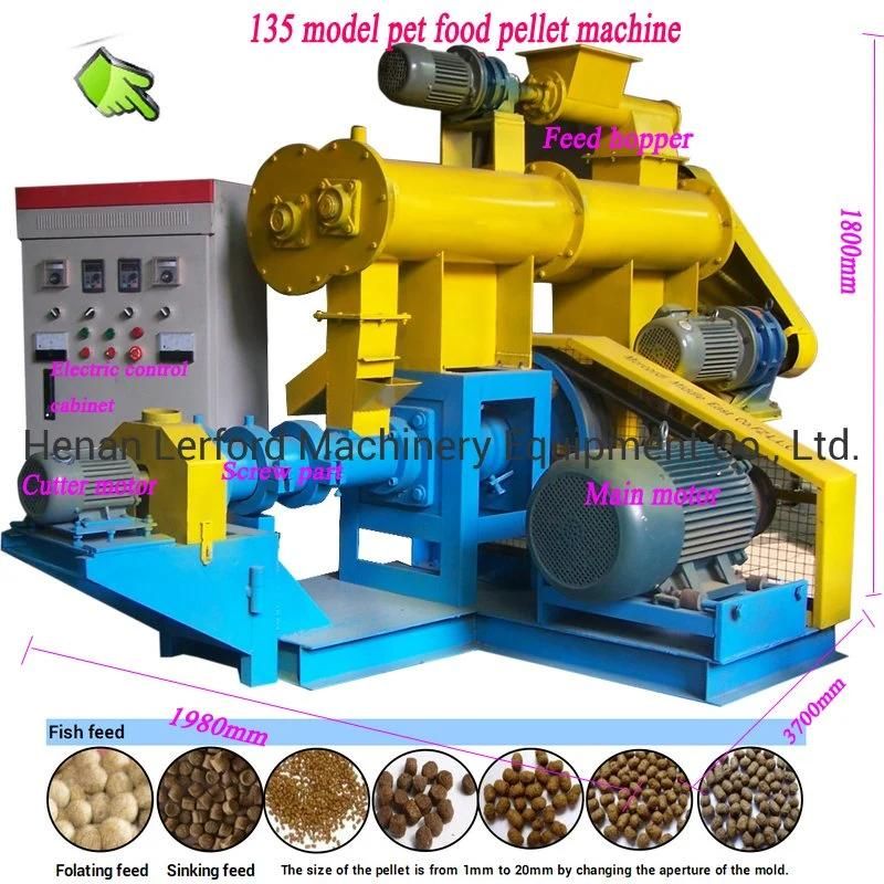 500-600kg/H Wet Way Floating Fish Feed Pellet Machine/Extruder for Animal Feed