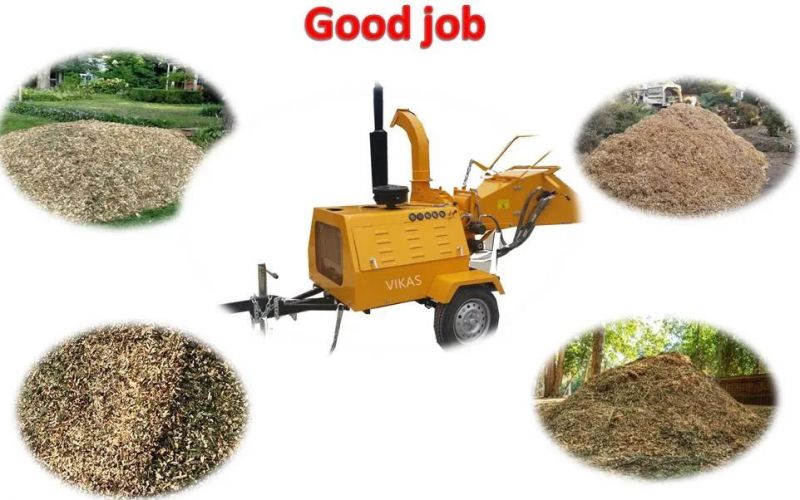 CE Approved ATV Diesel Wood Branch Log Chipping Shredder Chipper Trituradora De Madera 40HP 50HP