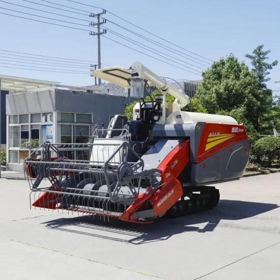 Chinese Rice Reaper Wheat Grain Combine Harvesters Crawler Harvesting Machine Rubber Track ...