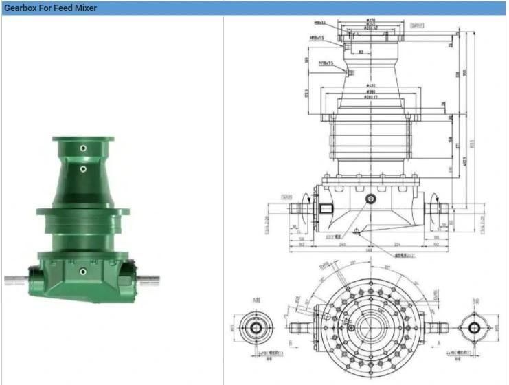 Agricultural Gear Box Reducer Farm Tractor Transmission Rotary Lawn Mower Power Snow Tiller Harvester Right Angle Drive Shaft Bevel Pto Agriculture Gearboxes