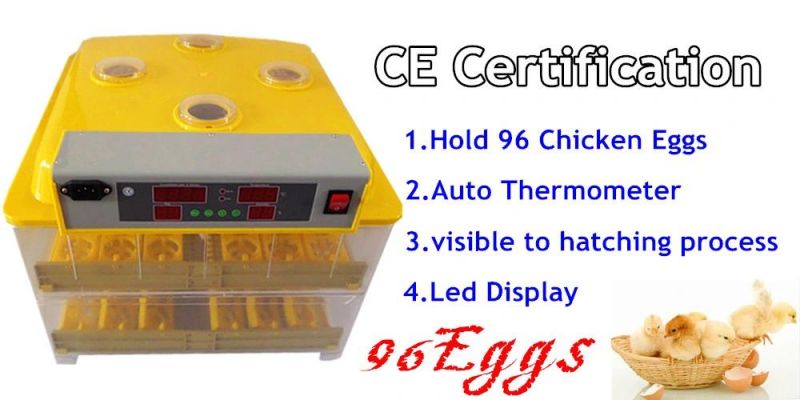 New Design Farm Use Automatic Small Egg Incubator 96 Eggs for Sale (KP-96)