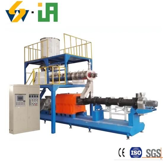 Large Output Capacity Fish Feed Production Plant Floating Food Pellet Extruder Machine