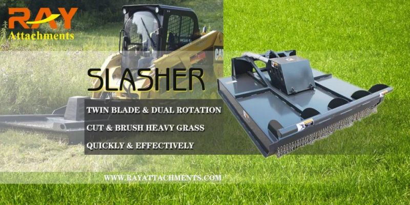 High Quality Skid Steer Backhoe Slasher Hydraulic Grass Cutter