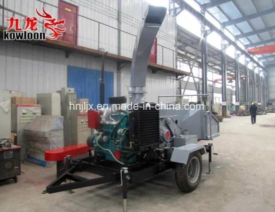 Low Noise Mobile Diesel Engine Wood Chipper