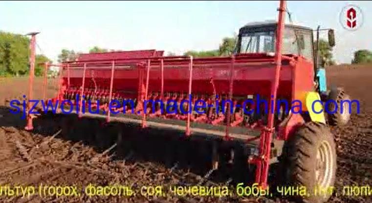 Double Disc Coulter Type 2bfy-36, 36 Rows Grain Drill Seeder, Rice, Wheat, Barley, Soy, Sweet Sorghum Drill Planter with Fertilizer