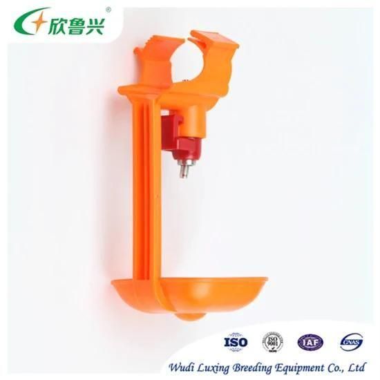 Poultry Farm Water Lubing Drip Nipple Drinker with Hanging Cup for Chickens Drinking