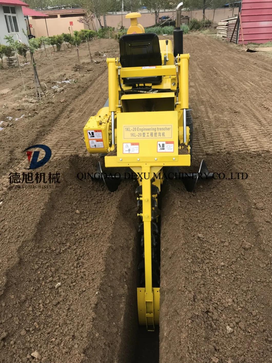 Drainage Ditch Construction Machinery for 10-40cm Width Channel Digging