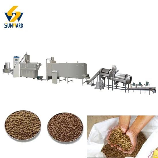 Jinan Sunward Automatic Floating and Sinking Fish Feed Extruder Machine Fish Pellet ...