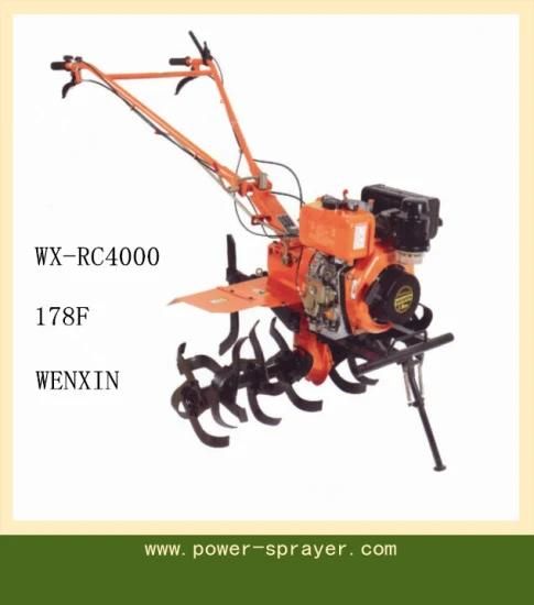 High Quality 178f 4.0kw 7HP Diesel Chip Friction Clutch Rotary Tillers Cultivators
