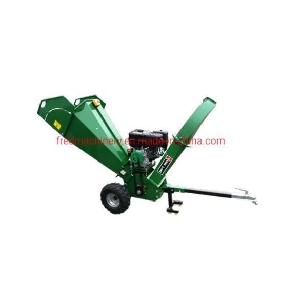 Solid Gasoline Engine 15HP Firewood Chipper with Electric Start Shredder