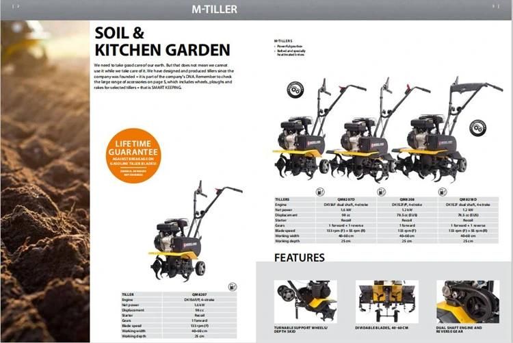 New Small Garden Machine 4 Stroke 192cc Rotary Garden Tiller