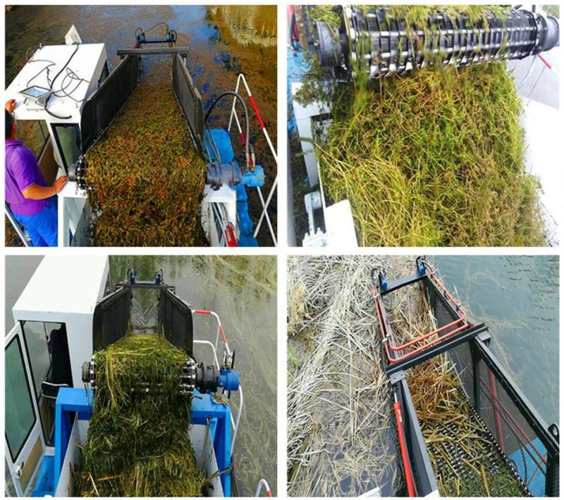 New Design Aquatic Weed Cutting Dredger with Mechanical Arm Full Hydraulic Weed Cutting Boat