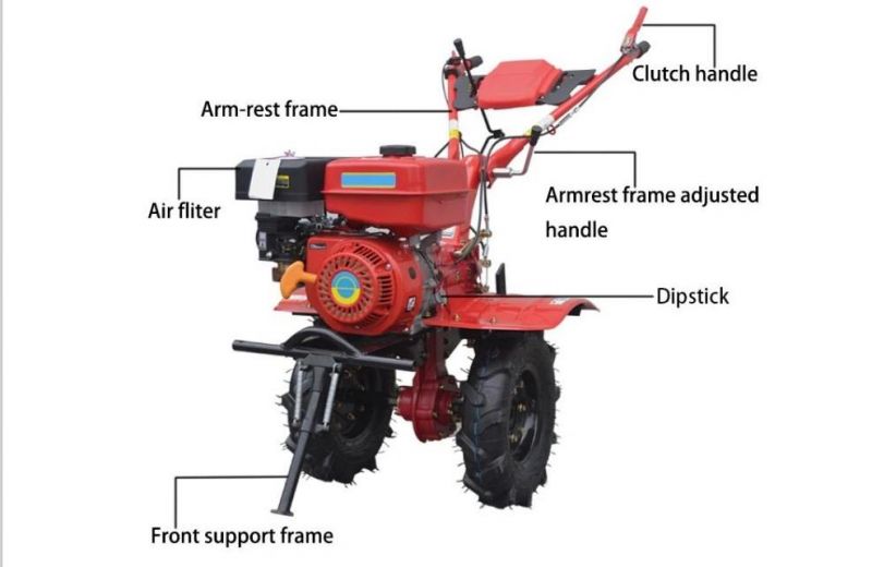 Small Farming Machine Hot Sale Walking Tractor Mini Power Tiller Weeder