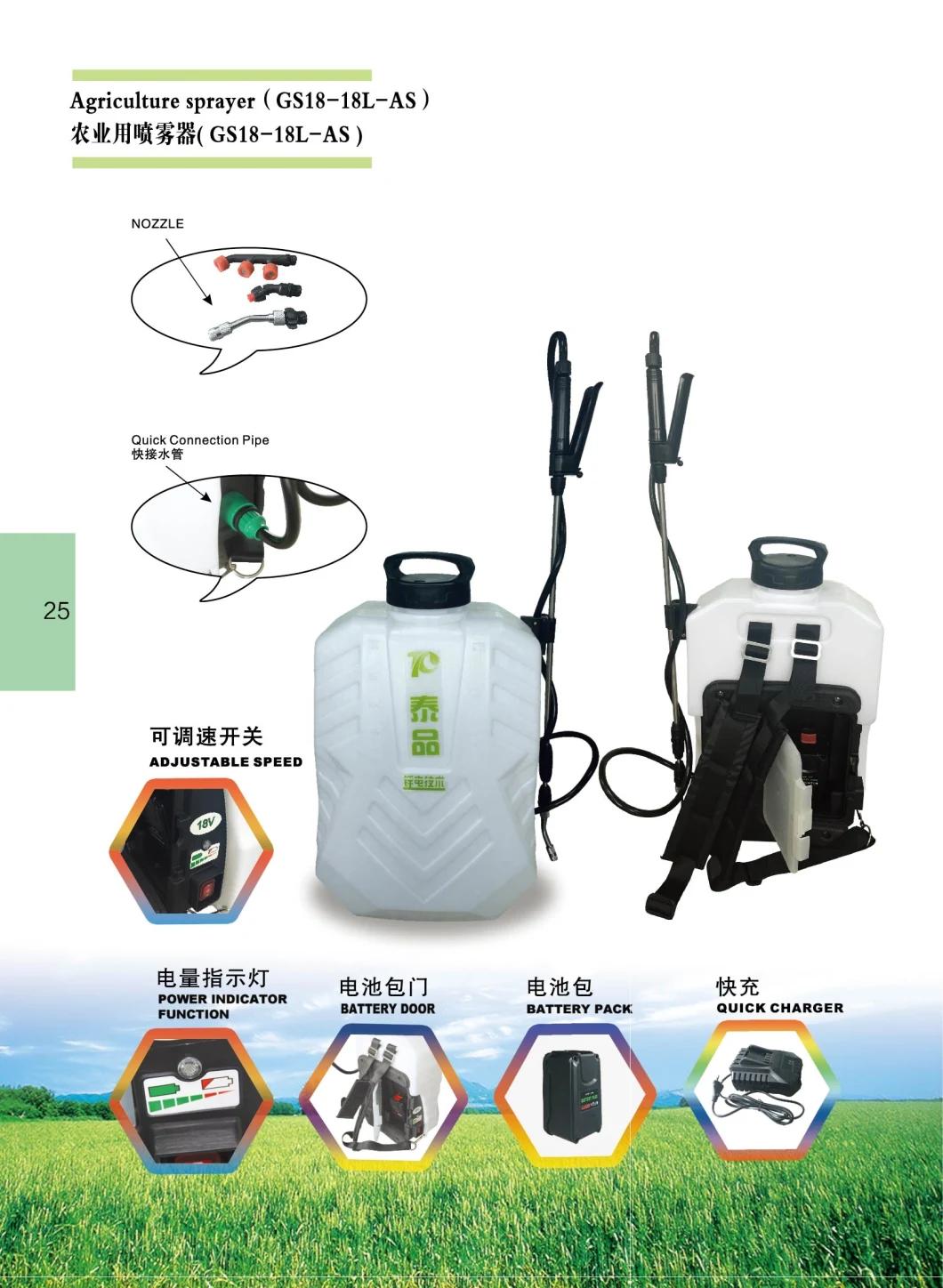 18L Garden Backpack Lithium Battery Sprayer