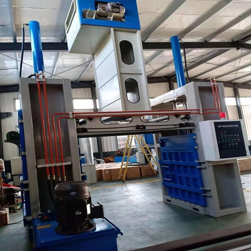 Hydraulic Carton Baling Press Machine / Vertical Plastic Scrap Baler / Waste Plastic Bottle Press
