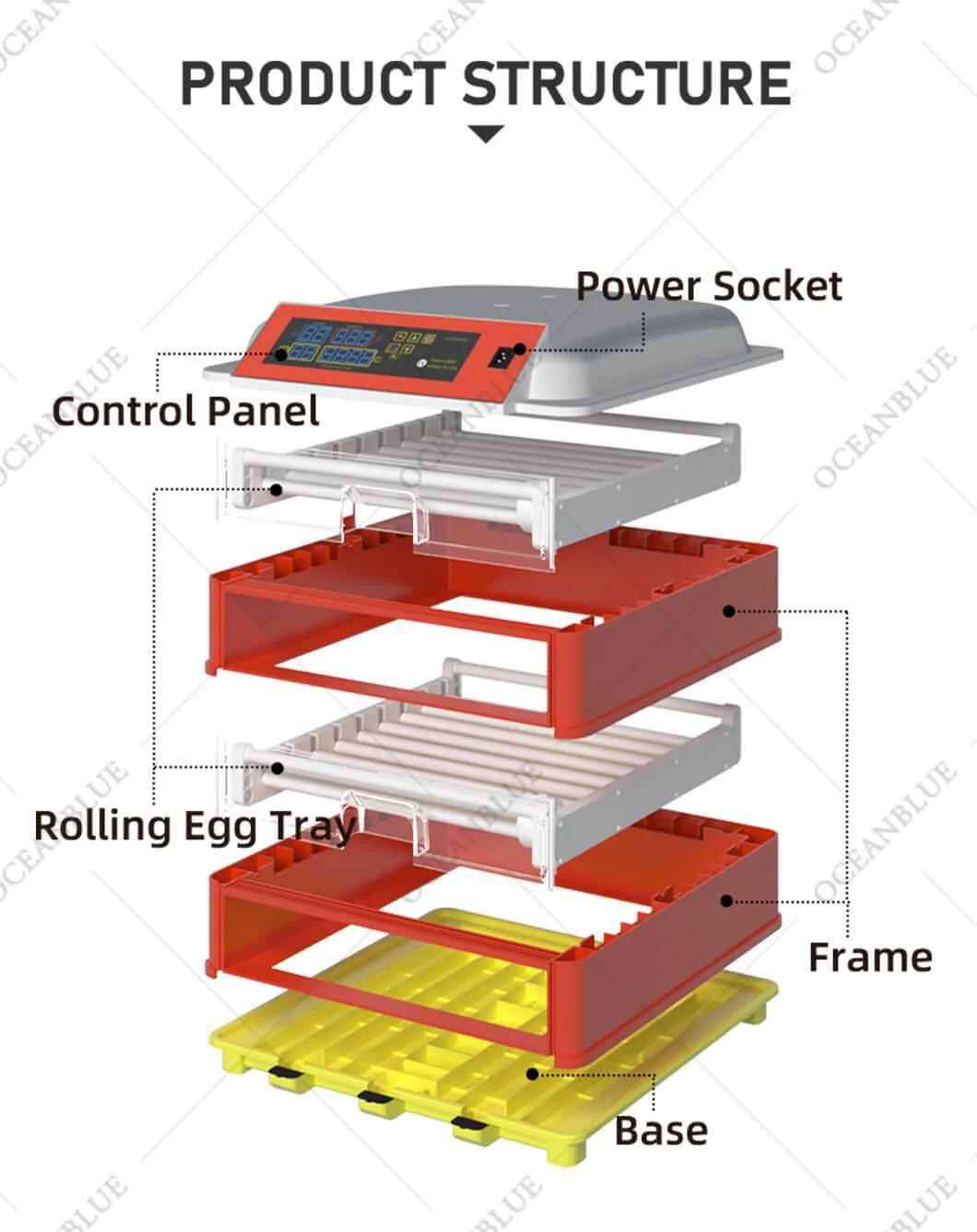 Digital Temperature Humidity Multifunction Mini Small Size Industrial Fully Automatic Poultry Chicken Egg Hatching Incubator for Farm Quail Goose Turkey Bird