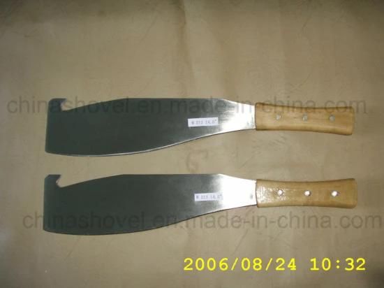 Professional Rail Steel Wood Handle Matchet Caneknife