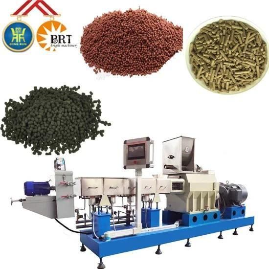 factory price floating fish feed twin screw machinery fish feed extruder