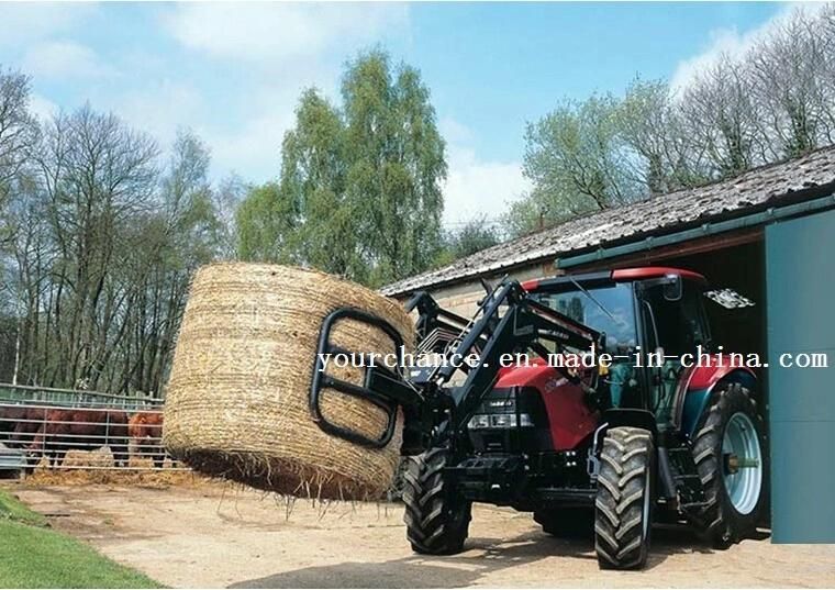 Hot Sale Farm Lifting Equipment 25-180HP Tractor Front End Loader Mounted Bale Grab for Grabbing 0.5-1.8m Diameter 400-1400kgs Round Hay Bale